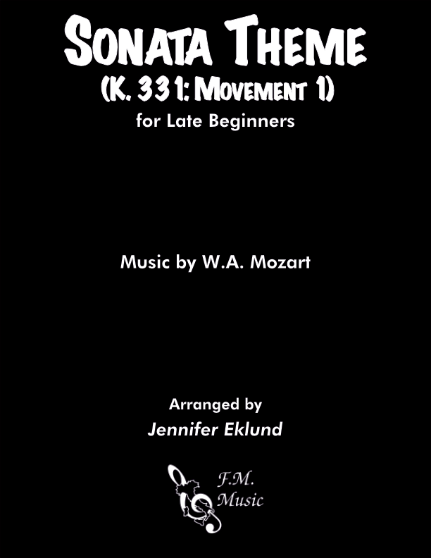 Sonata Theme, K. 331 (Movement 1) (for Late Beginners)