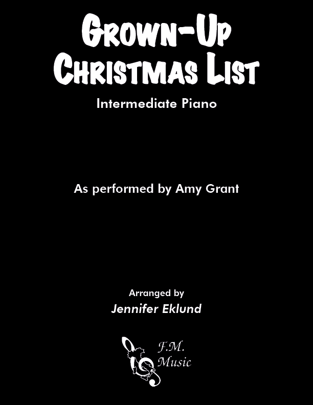 Kelly clarkson grown up christmas list sheet music