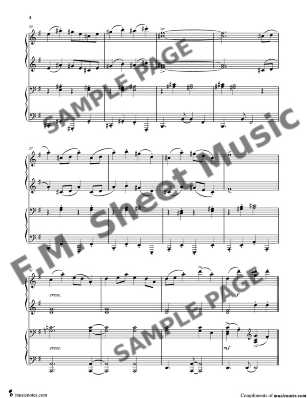 Sleigh Ride (Intermediate Duet) By Johnny Mathis - F.M. Sheet Music ...