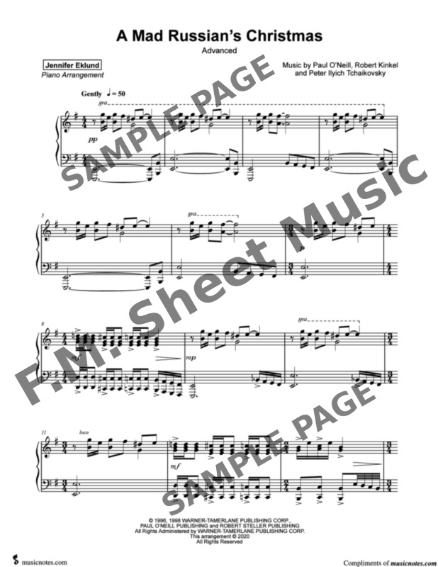 Wizards in Winter (Beginner Solo with Duet) By Trans-Siberian Orchestra -  F.M. Sheet Music - Pop Arrangements by Jennifer Eklund