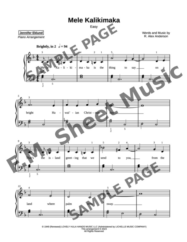 Kaeli Sheet music for Piano (Solo) Easy