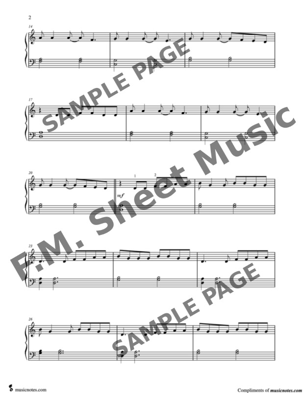 Mad World - Gary Jules Sheet music for Piano (Solo) Easy