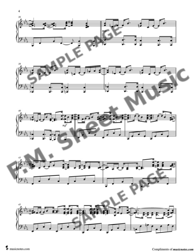 Overjoyed (Late Intermediate Piano) By Stevie Wonder - F.M. Sheet Music ...