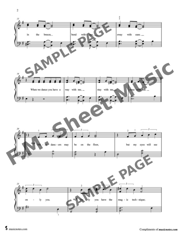 Sway (Quien Sera) (Early Intermediate Piano) By Michael Buble, Dean ...