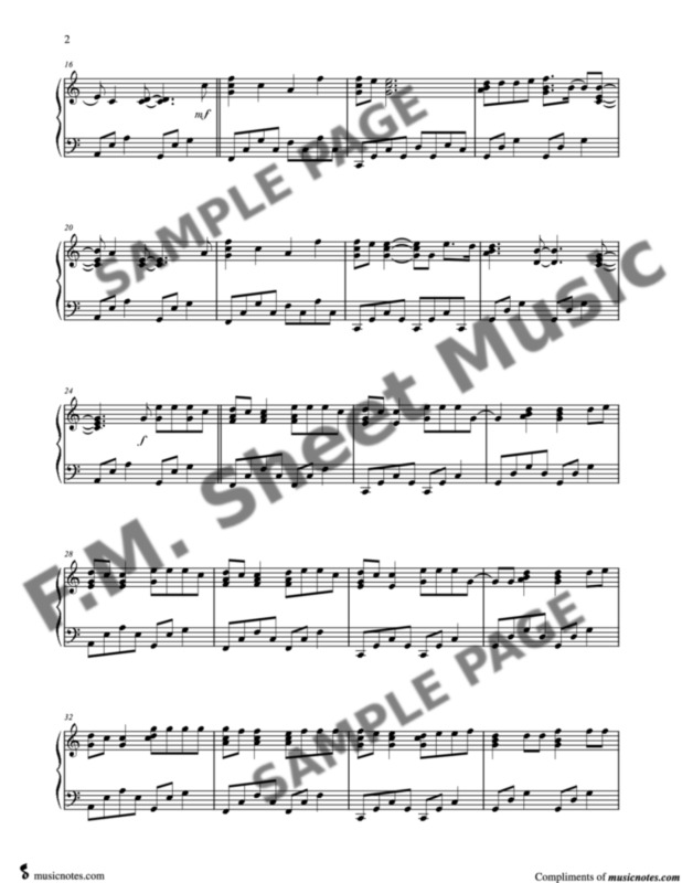 Two of Us (Intermediate Piano) By Louis Tomlinson - F.M. Sheet Music - Pop  Arrangements by Jennifer Eklund