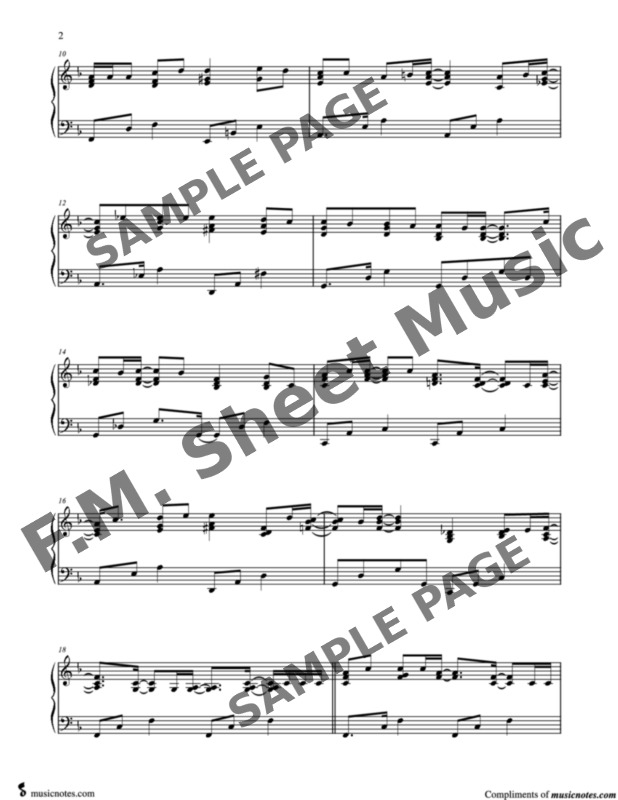 MUSICHELP Alone Again [advanced] Sheet Music (Piano Solo) in E Minor -  Download & Print - SKU: MN0209855