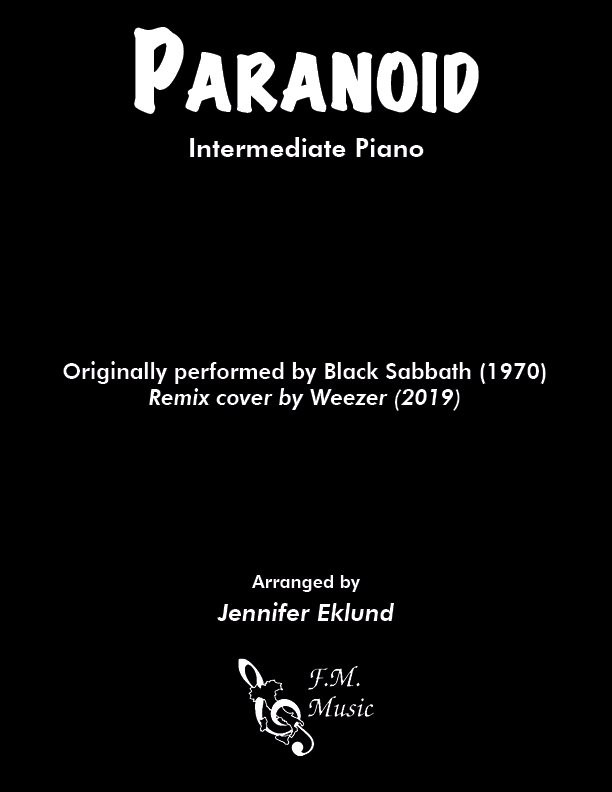 Paranoid (Intermediate Piano)