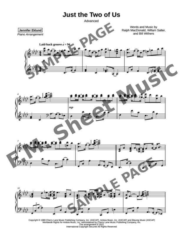 Two Of Us Sheet Music (Piano)