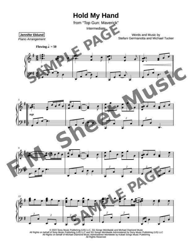 Jennifer Eklund Top Gun Anthem [intermediate] Sheet Music (Piano Solo) in  C Major - Download & Print - SKU: MN0257562