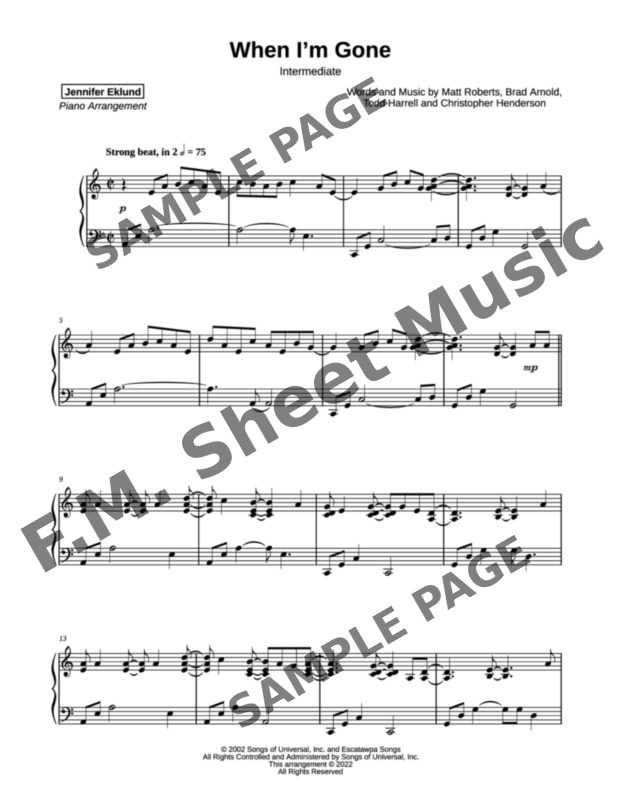 Sheet Music Boss I'm Here Sheet Music (Piano Solo) in F Minor