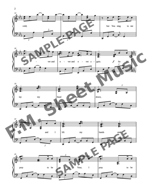 Only Hope (Intermediate Piano) By Mandy Moore - F.M. Sheet Music - Pop ...