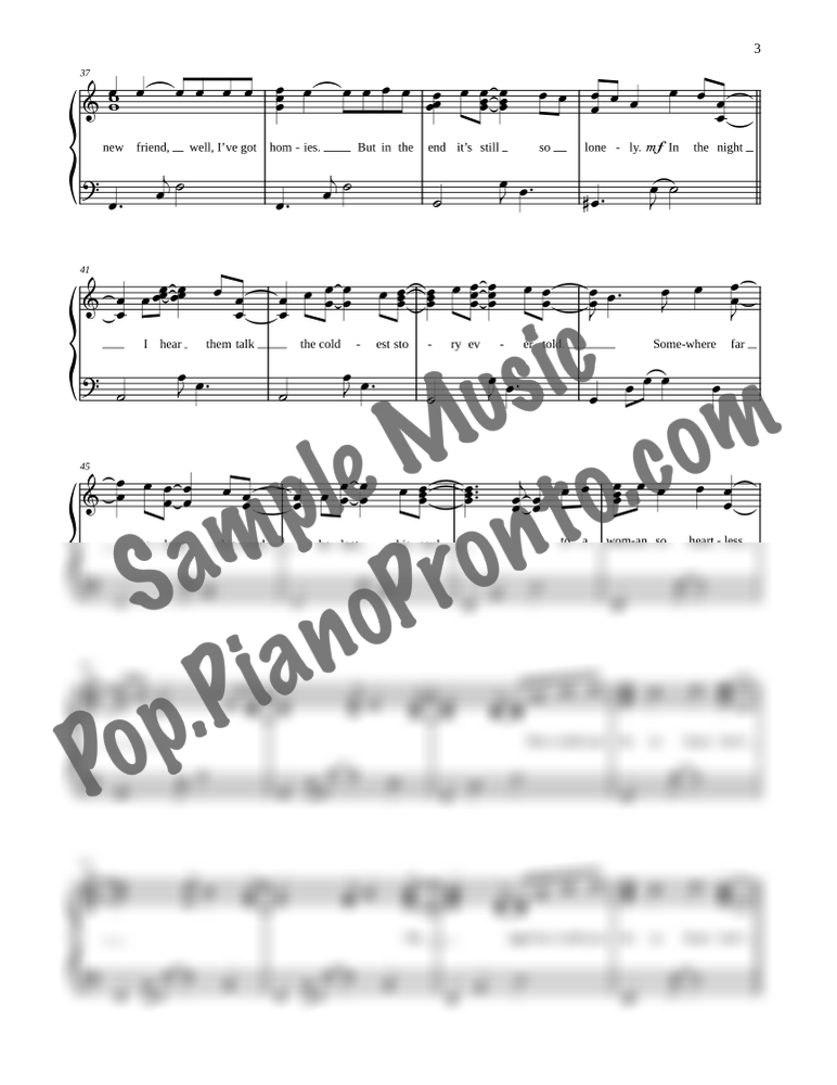 Heartless (Intermediate Piano) By Kanye West - F.M. Sheet Music - Pop ...